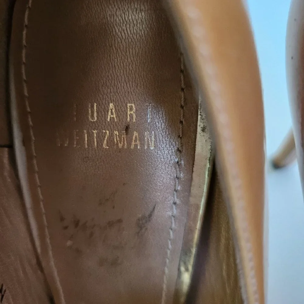Stuart Weitzman Adobe Aniline Platswoon Pumps Size 10N